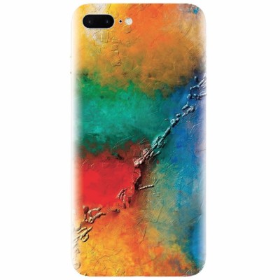 Husa silicon pentru Apple Iphone 8 Plus, Colorful Wall Paint Texture foto