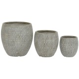 Cumpara ieftin Set de jardiniere Home ESPRIT Gri Fibră de Sticlă Magneziu 55 x 55 x 55,5 cm (3 Unități)