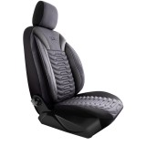 Cumpara ieftin Set Huse Scaune Auto Panda Paris, negru gri, 11 piese