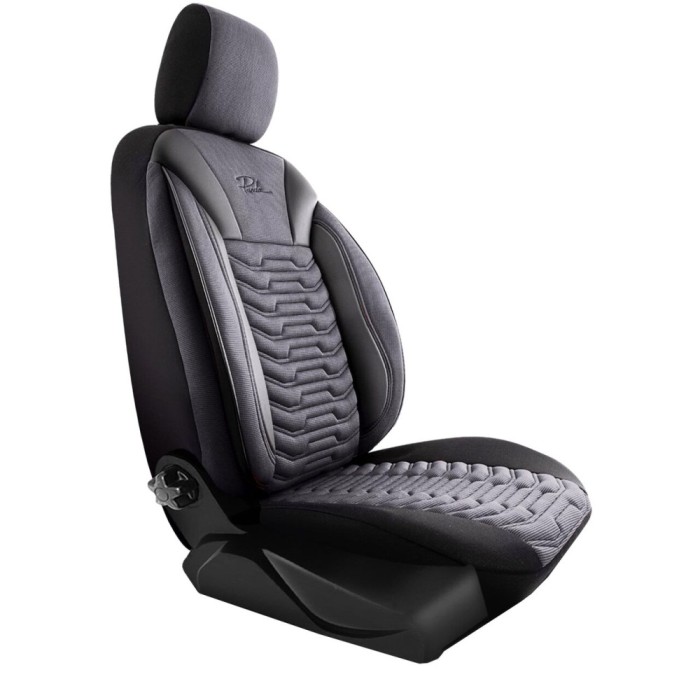 Set Huse Scaune Auto Panda Paris, negru gri, 11 piese