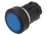 Comutator rotativ cu cheie 22mm 2 poziții albastru rotund