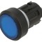 Comutator rotativ cu cheie 22mm 2 poziții albastru rotund
