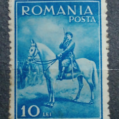 ROMANIA 1932 Lp 97 Carol II calare 1v neștampilat guma , pliu
