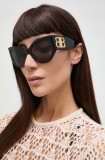 Cumpara ieftin Balenciaga ochelari de soare femei, culoarea negru, BB0322S