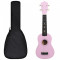 Set ukulele soprano, cu husa, pentru copii, roz, 21&quot;