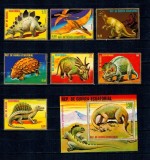 Guinea Ecuatoriala 1978 - Fauna preistorica, serie si colita neuzata