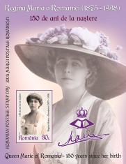 ROMANIA 2025 ZIUA MARCII POSTALE ROMANESTI -REGINA MARIA -Colita nedantelata LP.2523a