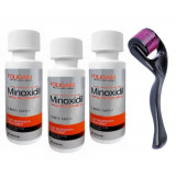 Minoxidil Foligain 5%, 3 Luni Aplicare +Dermaroller, Tratament Pentru Barba / Scalp