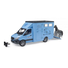 Bruder - transportor de animale mercedes benz cu un cal 02674 Bruder