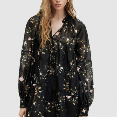 AllSaints rochie MINDY OTO DRESS culoarea negru, mini, evazati, WD534Z