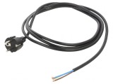 Cablu Alimentare 3x1mm2 2.5m Negru 10A