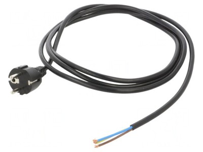 Cablu Alimentare 3x1mm2 2.5m Negru 10A foto