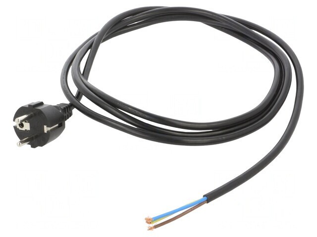 Cablu Alimentare 3x1mm2 2.5m Negru 10A