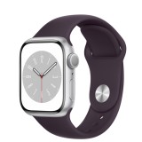 Cumpara ieftin Curea silicon marca THD pentru Apple Watch 41 mm seria 8, marimea S/M, culoarea visiniu inchis