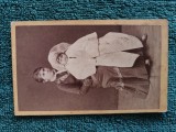 SUPERBA fotografie , anii 1870,atelier celebru ,FACIROV -Bucurest ,Calea Mosilor 112..de colectie .Mama si fiica