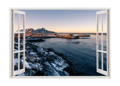 Autocolant decorativ, Fereastra, Natura si peisaje, Multicolor, 85 cm, 2340ST foto
