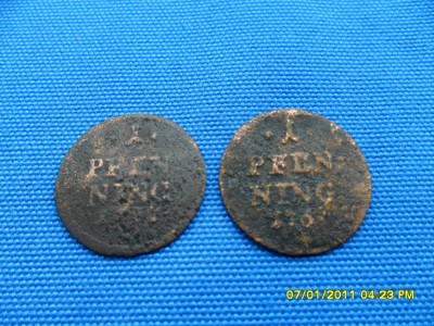 1 PFENNIG BAMBERG-LOT DOUA MONEDE-170... foto