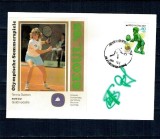 Korea Sud 1987 - Tenis, Jocurile Olimpice, plic prima zi cu autograf Steffi Graf