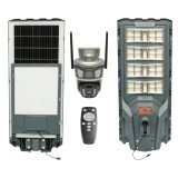 Lampa solara LED stradala 800W cu camera duala 3MP Wi-Fi si PTZ 360