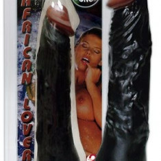 Dildo African Lover Dong, Negru, 23 cm