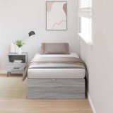 Cumpara ieftin Cadru de pat cu depozitare cu usa Gri Sonoma 100 x 200 cm