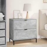 vidaXL Noptieră cu sertar Gri beton 63.5 x 36 x 61 cm Lemn compozit