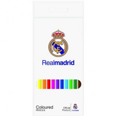 Set 12 creioane colorate FC Real Madrid foto