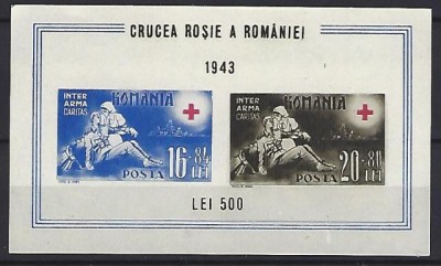 Romania 1943 - Lp 152 - Crucea Rosie - colita nedantelata - MNH*** foto