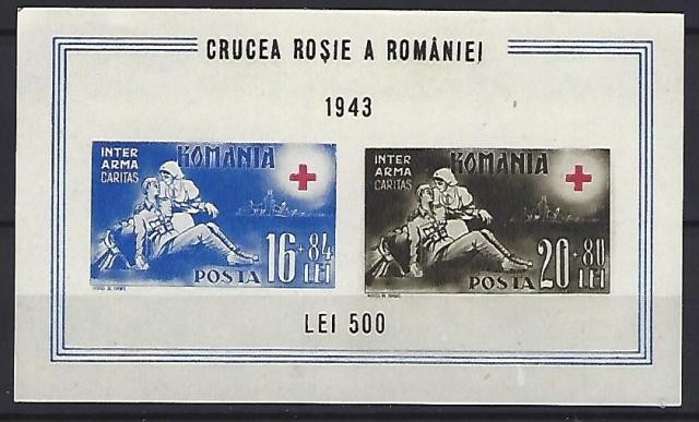 Romania 1943 - Lp 152 - Crucea Rosie - colita nedantelata - MNH***