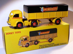 Macheta TRACTEUR PANHARD ET SEMI-REMORQUE CALBERSON - Dinky Toys foto