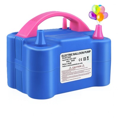 Cyrax Pompa Electrica Pentru Umflat Baloane, 600 W, Doua Capete de Umflat, din Plastic, 19.5 x 14 x 13 cm, Albastru/Roz foto