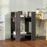 vidaXL Bibliotecă/Separator cameră, gri, 41x35x57 cm, lemn masiv pin