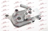 Radiator ulei cutie viteze Ford F-150 202020; motor 3.3 V6, 3.5 V6 Ecoboost, dimensiuni [mm] 80x140x45, cu conector pentru termostat; HL3P7869AA;