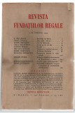 Revista Fundatiilor Regale oct/1934 Z Paclisanu Gala Galaction A. Tudor J. Peter