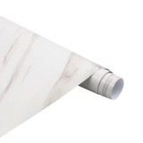 Folie Autocolanta TopBazar, pentru Bucatarie, Tip Sticker Autoadeziv, pentru Blat si Mobila, Alb, 60 x 300 cm