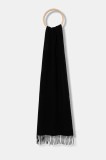 Weekend Max Mara fular de l&acirc;nă SCOGLIO culoarea negru, uni, 2525546105600