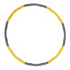 Cerc pentru fitness hula hoop Bify, diametru 88 cm, 8 segmente, plastic, spuma, gri, galben