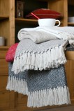 Patura Geneve 125x150cm, Culoare Rosu/Natural, 55% Bumbac, 45% Poliester