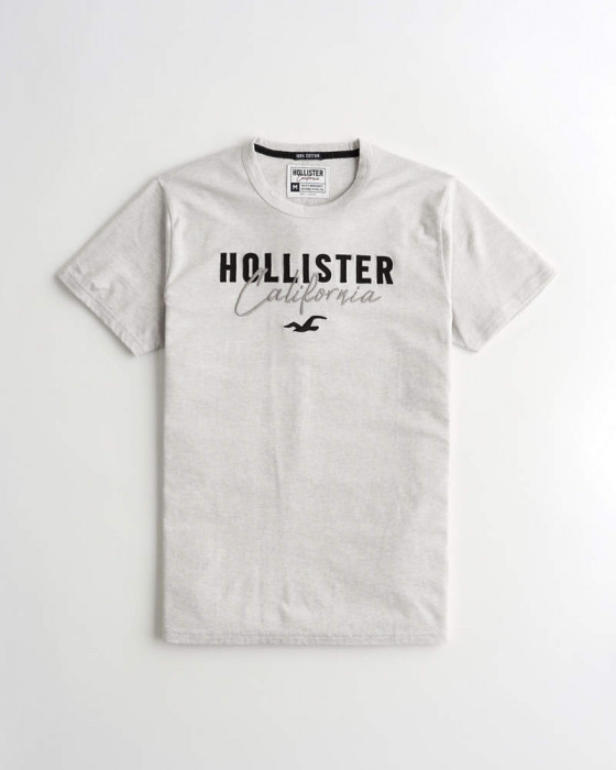 Tricou Hollister gri mas. L si XL -Lichidare stoc