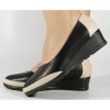 Pantofi bej negru perforati gel pe talpa 525087, 36 - 39, Oem
