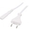 Cablu de Alimentare Alb 1,8m 2x0,75mm2 CEE 7/16 la IEC C7