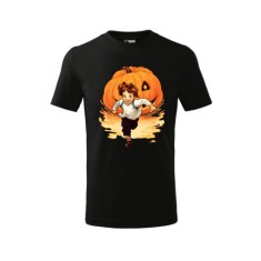 Tricou Personalizat Copii Halloween , Alergand Printre Dovleci