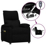 Cumpara ieftin Fotoliu de masaj electric rabatabil, negru, textil
