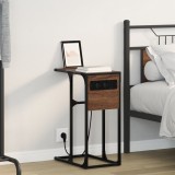 vidaXL Noptieră Stejar brun 41.5 x 26 x 60.5 cm Lemn compozit