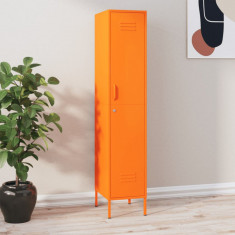 Dulap de vestiar, portocaliu, 35x46x180 cm, otel foto