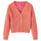 Cardigan tricotat pentru copii, roz mediu, 104