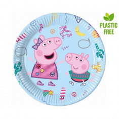 Set 8 Farfurii Din Carton Pentru Petrecere, peppa pig next generation, 23 cm