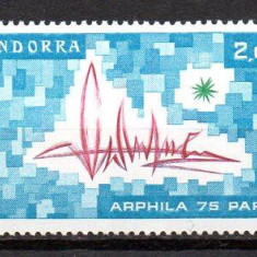 ANDORRA-Franta 1975, Expozitia Filatelica ARPHILA ’75, serie neuzata, MNH