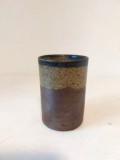 Vaza ceramica mica / pahar, gresie, lucrata manual, Studio Art, 9cm inaltime x 6cm diametru