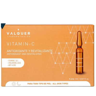 Fiole antioxidante cu Vitamina C Valquer 5 x 2 ml